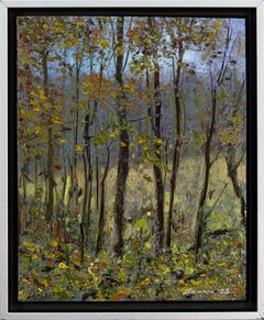 Days End - contemporary, realism, forest, landscape, oil on board