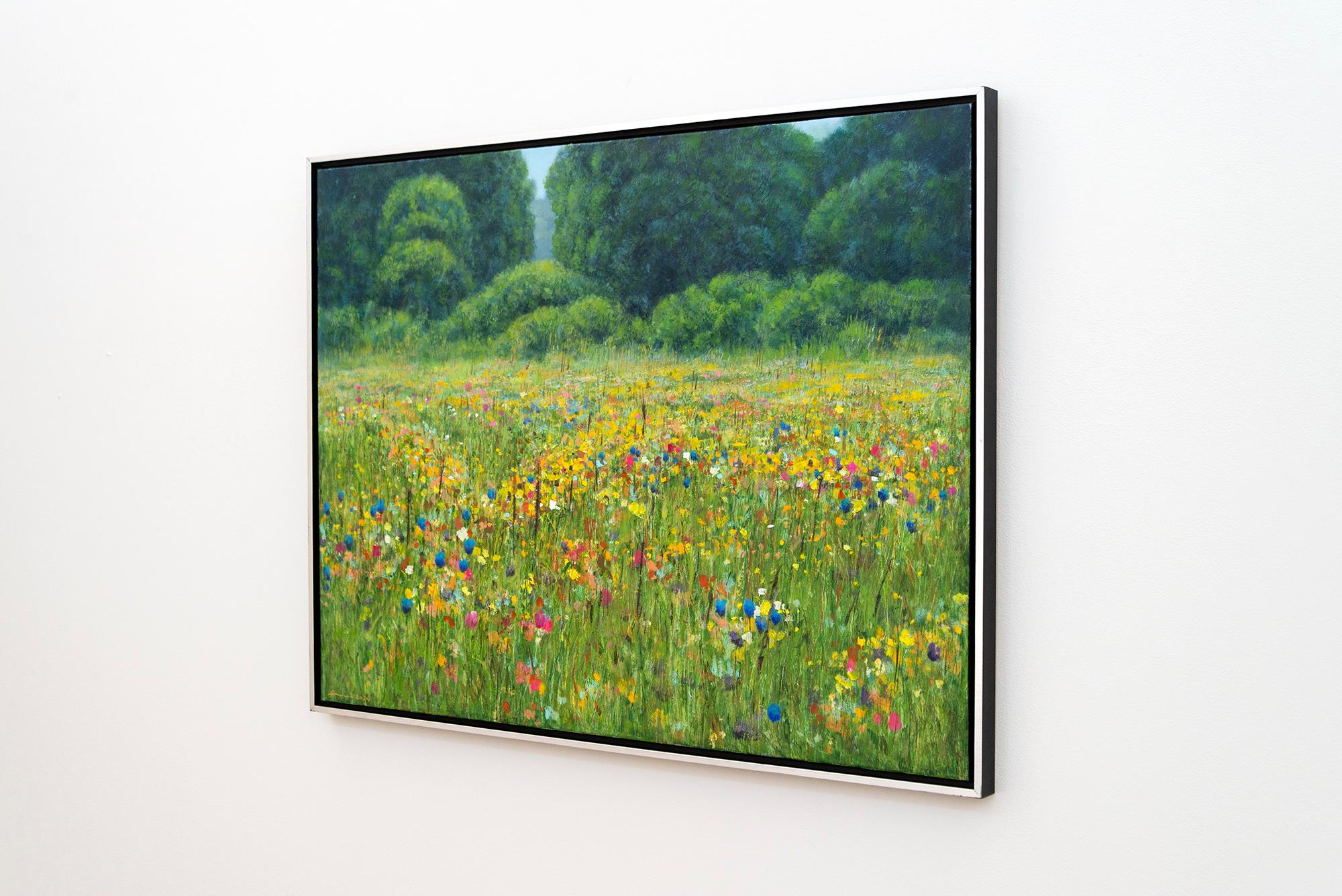 Edge of the Woods - zeitgenössisch, realistisch, floral, Landschaft, Öl auf Leinwand (Realismus), Painting, von Ciba Karisik