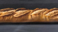Peinture à l'huile sur toile - Traitement éthique - détails vivants, réaliste, nourriture, nature morte
