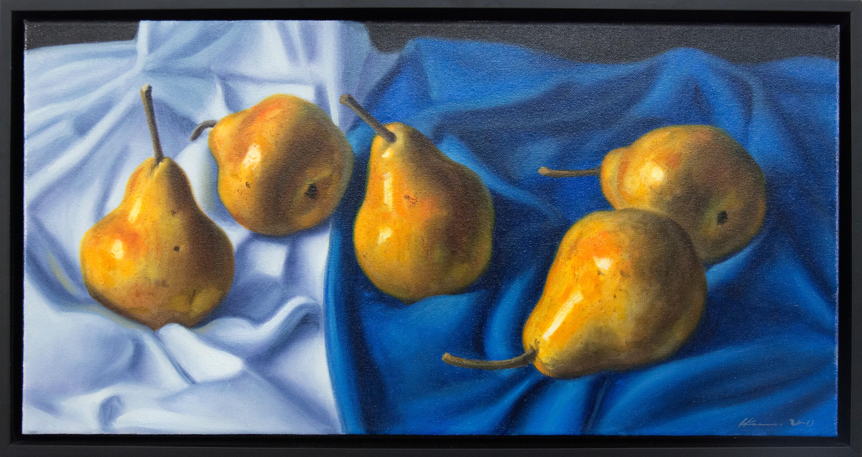 Pears - vivid detail, realist, fruit, food, still-life oil on canvas