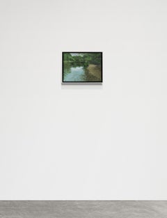 Reflecting Stillness - zeitgenössisch, realistisch, Wasserlandschaft, Acryl auf Leinwand