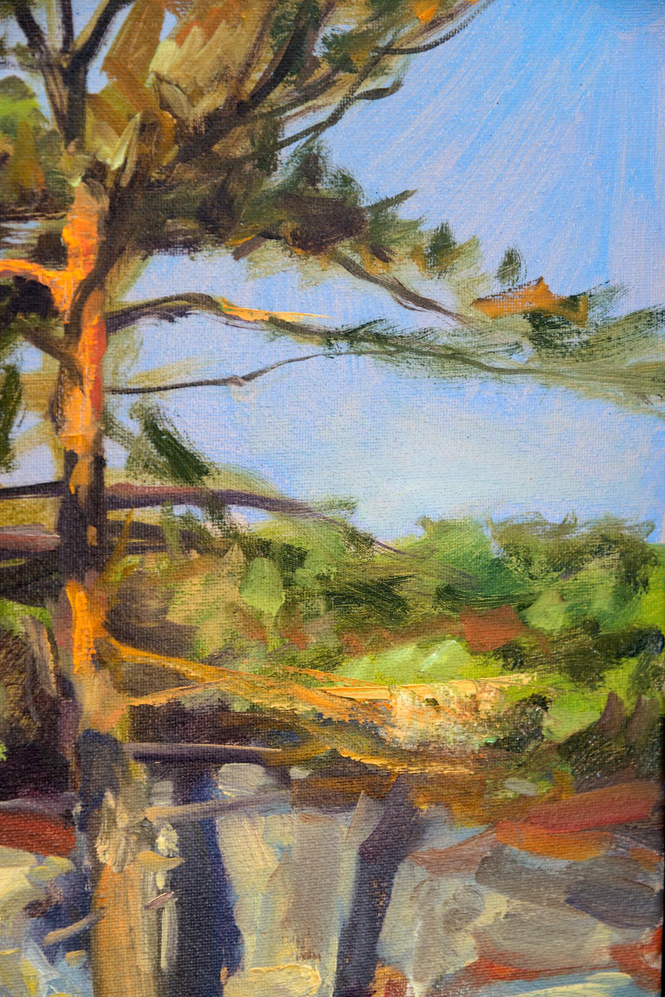 Roots in Stone 2 - contemporain, réalisme, arbre, paysage, huile sur toile en vente 2