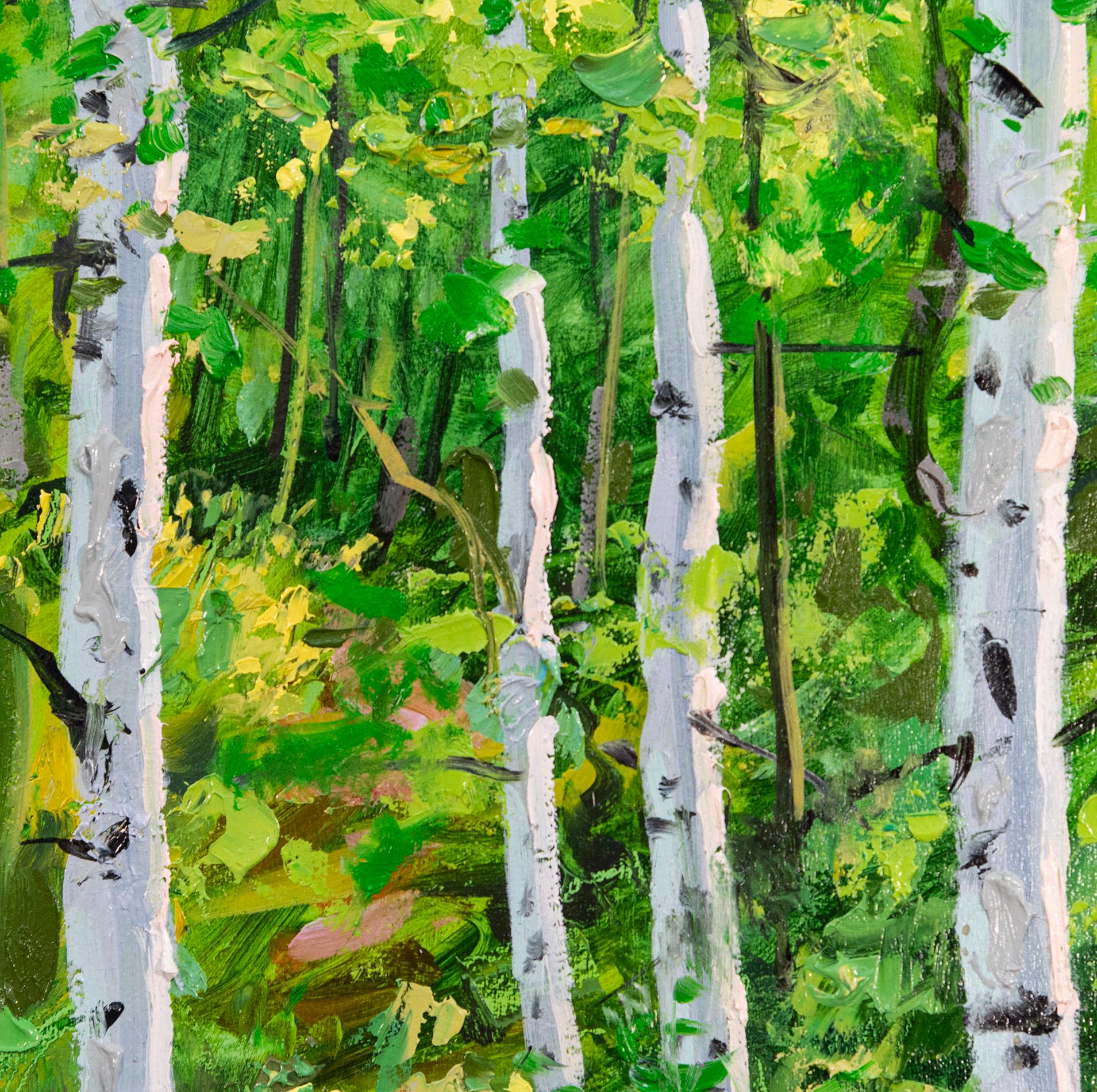 Standing Tall - contemporáneo, realismo, árbol, paisaje, óleo sobre tabla - Painting Realista de Ciba Karisik