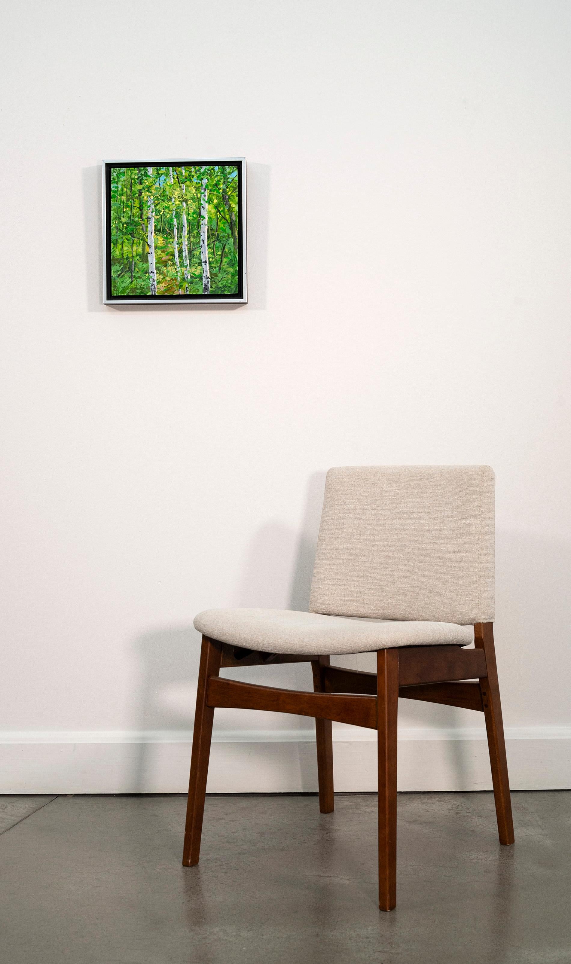Standing Tall - contemporáneo, realismo, árbol, paisaje, óleo sobre tabla en venta 3