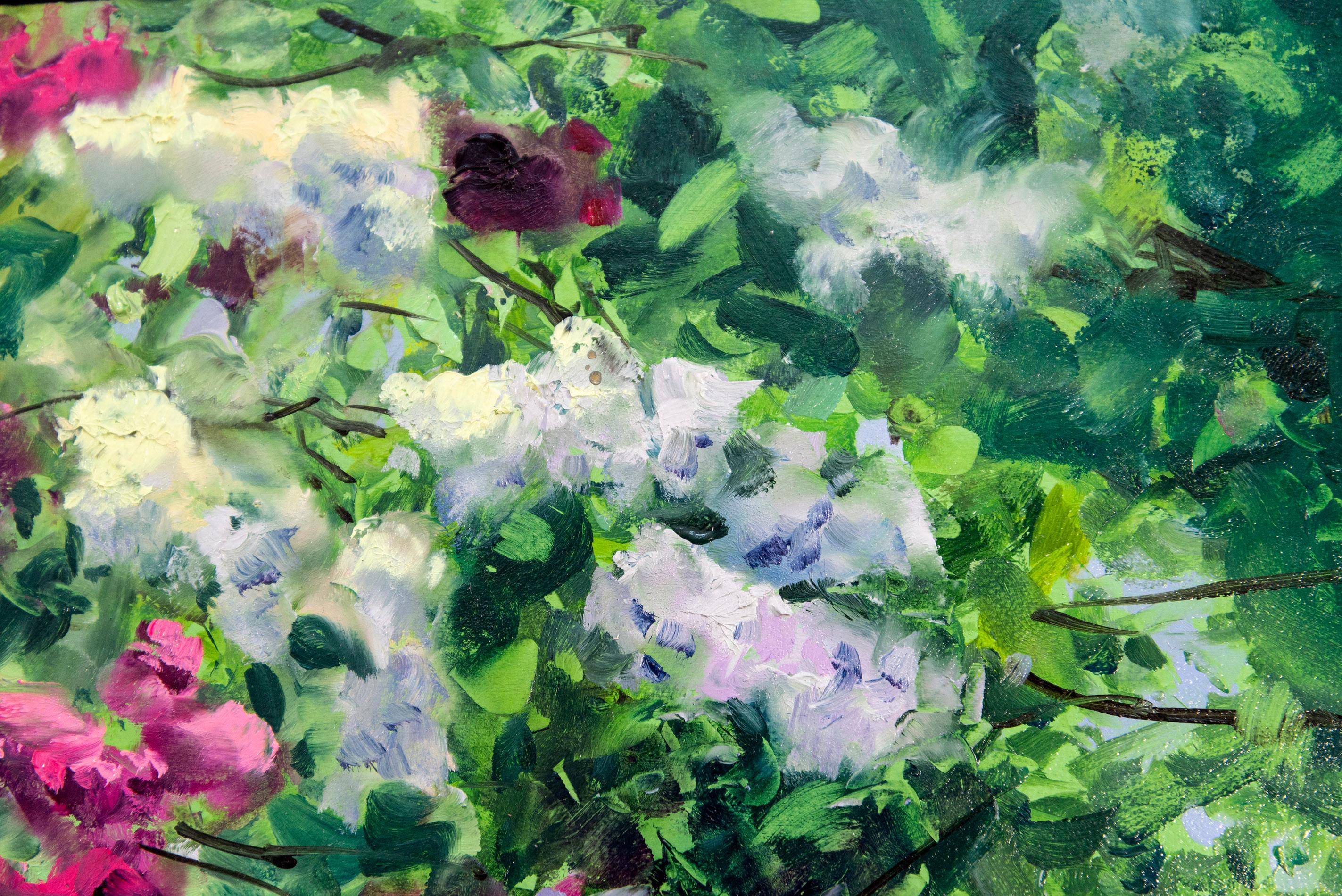 Salvaje y Libre - contemporáneo, realismo, floral, paisaje, óleo sobre tabla - Painting de Ciba Karisik