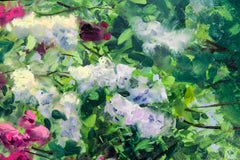 Wild and Free - contemporary, realism, floral, landscape, oil on board