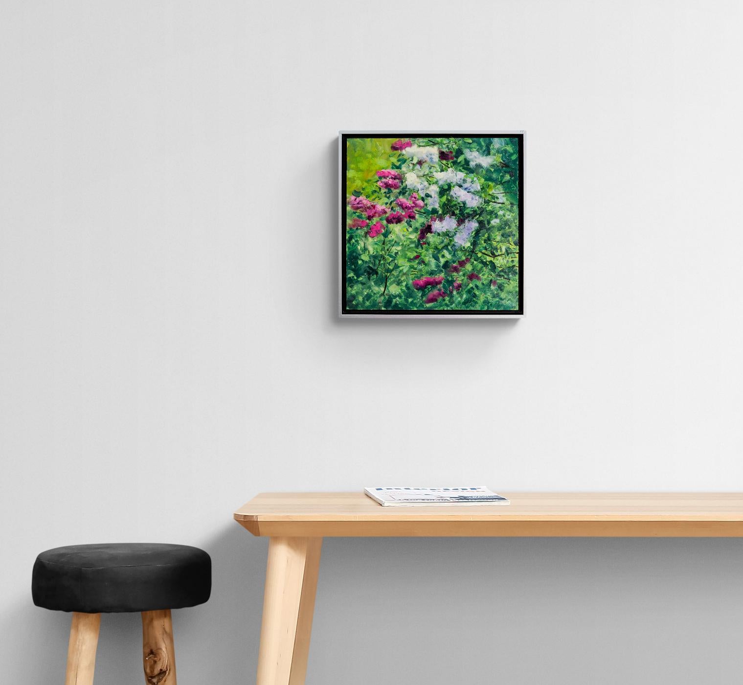 Salvaje y Libre - contemporáneo, realismo, floral, paisaje, óleo sobre tabla en venta 1