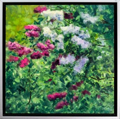 Wild and Free - contemporary, realism, floral, landscape, oil on board
