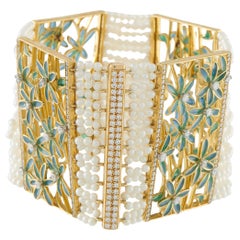 Cicada Bracelet en or jaune 18K avec 2,65ct de diamants CI11-012926