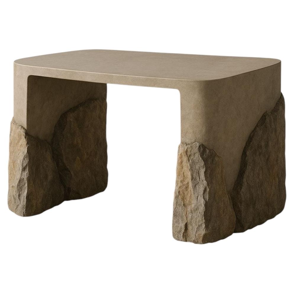 Cicatriz Unique Dining Table in Granite & Steel by Andres Monnier