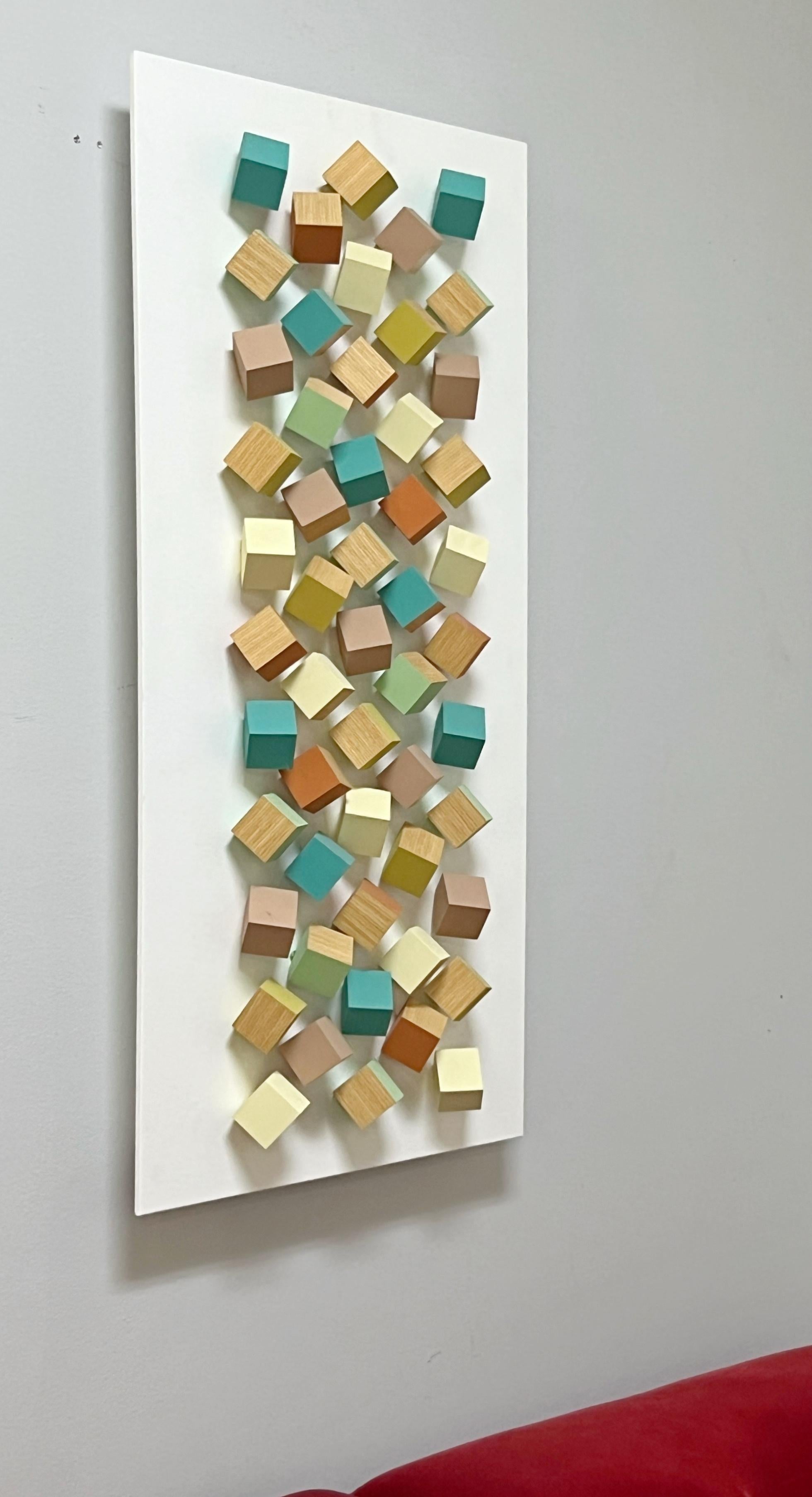 Brazilian Cicero Silva Big Cubes Wall Sculpture