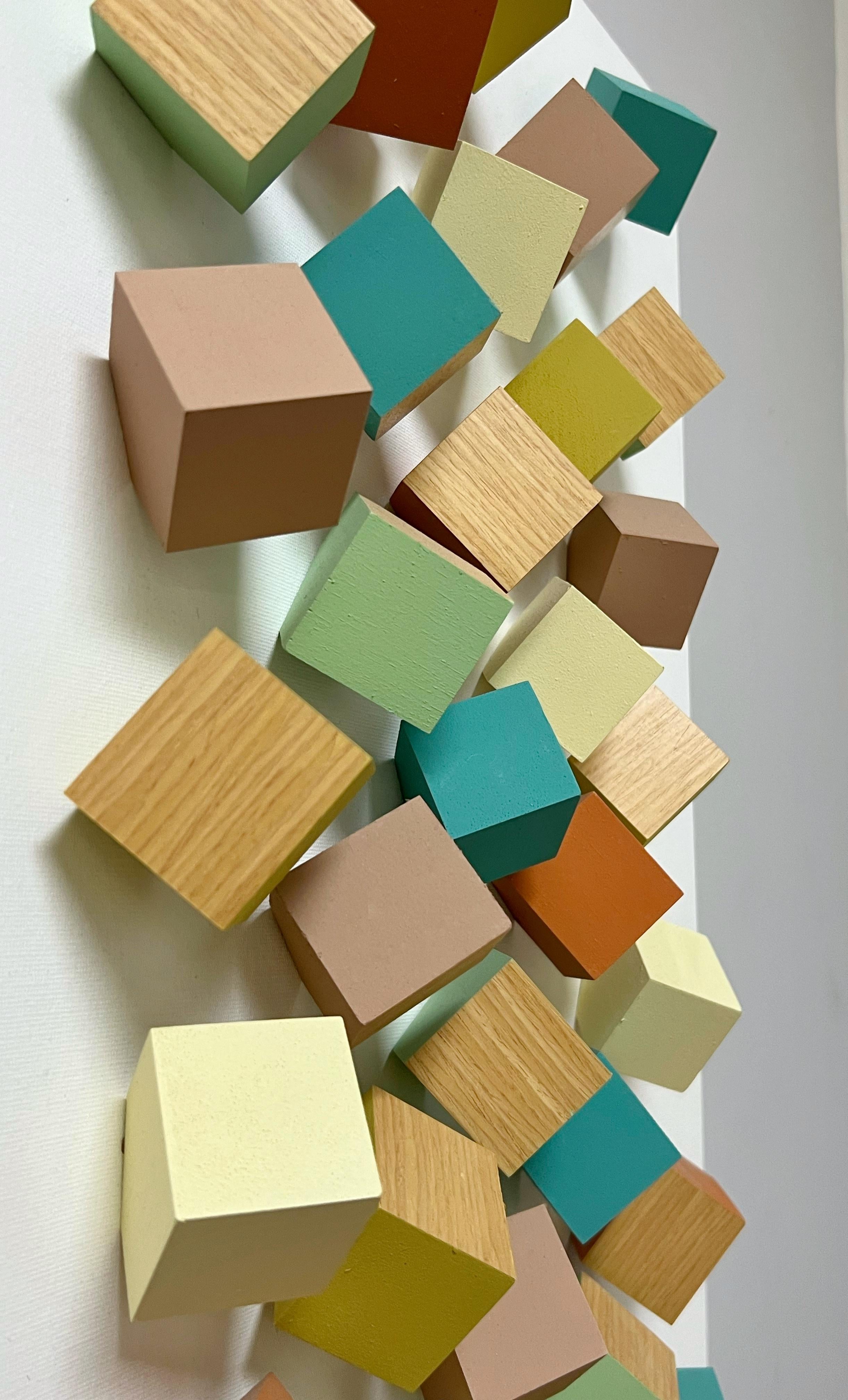 Contemporary Cicero Silva Big Cubes Wall Sculpture