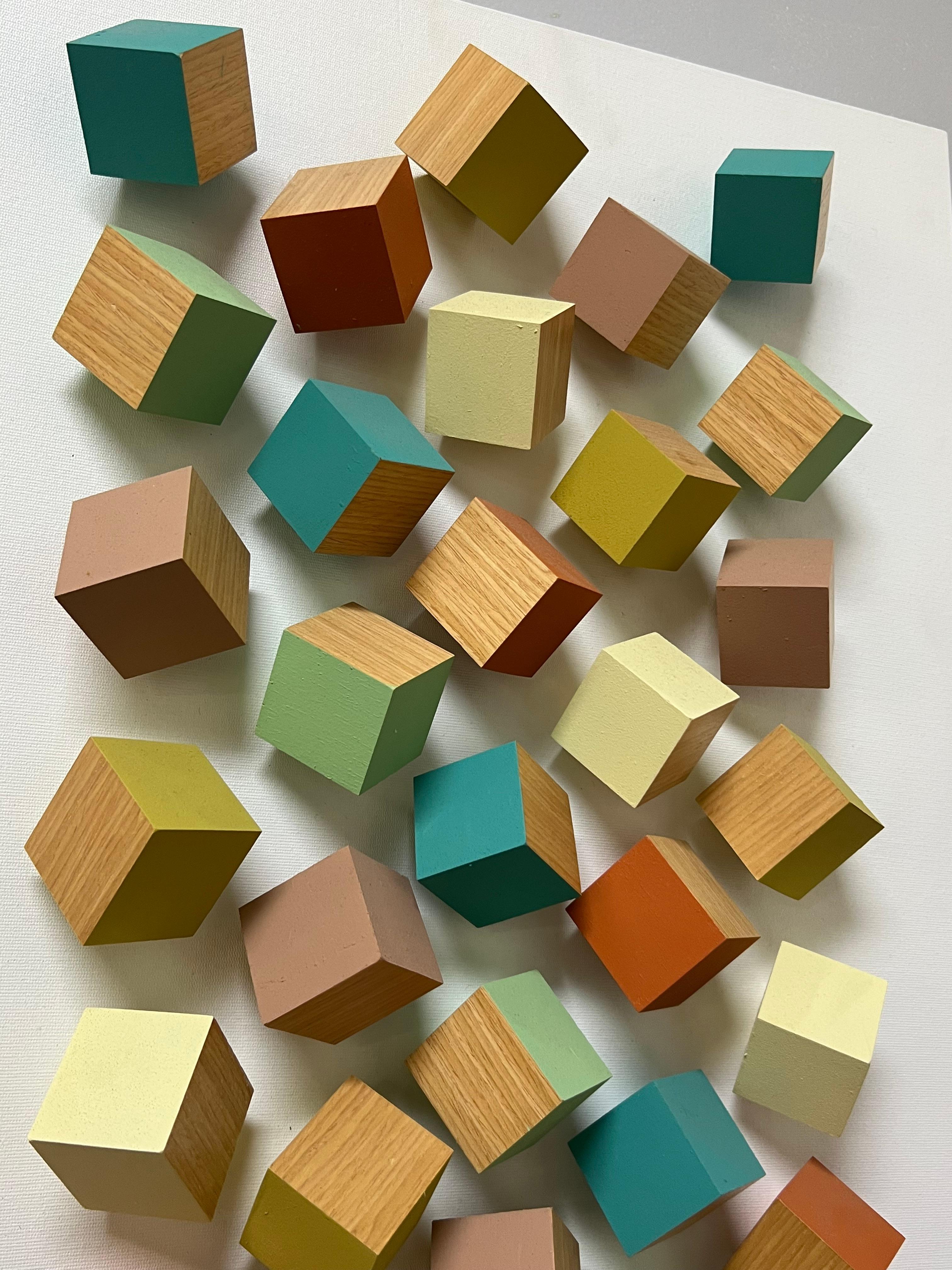Wood Cicero Silva Big Cubes Wall Sculpture