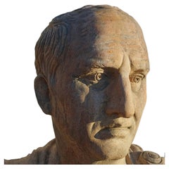 CICERONE, MARCO TULLIO - TERRACOTTA BUST CICERO ORATOR 21th Century