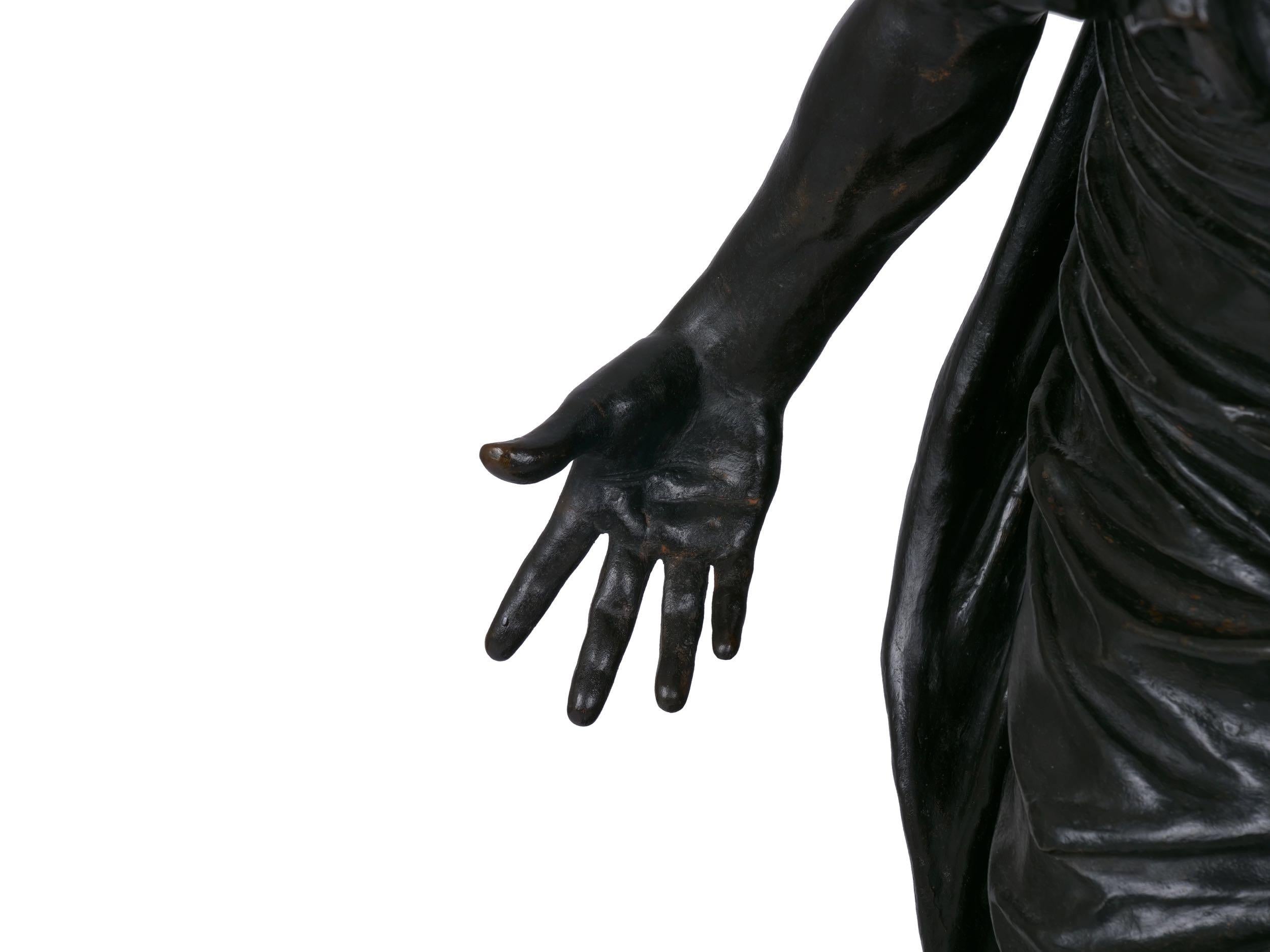 “Cicero’s Accusation of Catilina” Italian Bronze Sculpture by Vincenzo Alfano 7