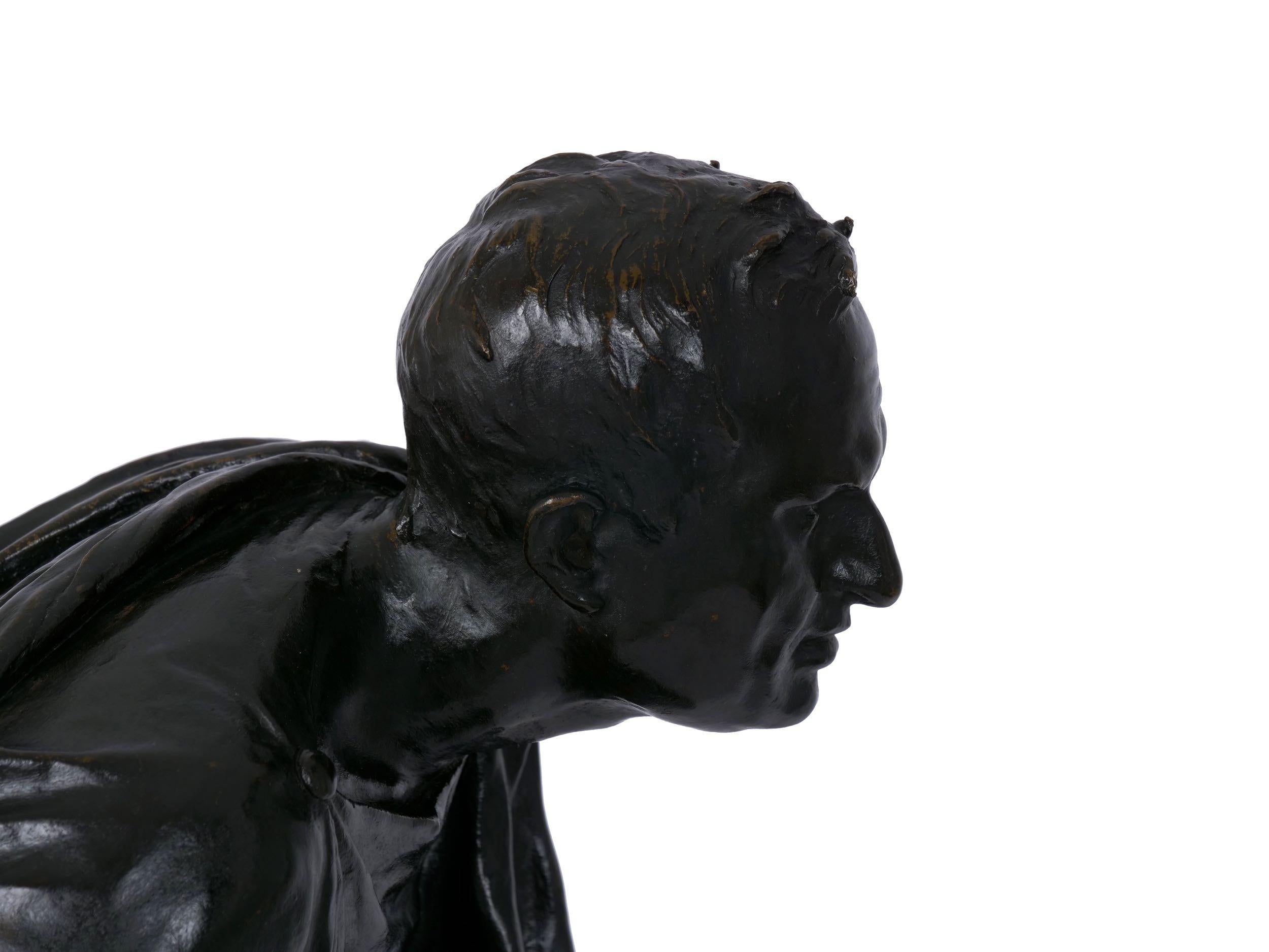 “Cicero’s Accusation of Catilina” Italian Bronze Sculpture by Vincenzo Alfano 9