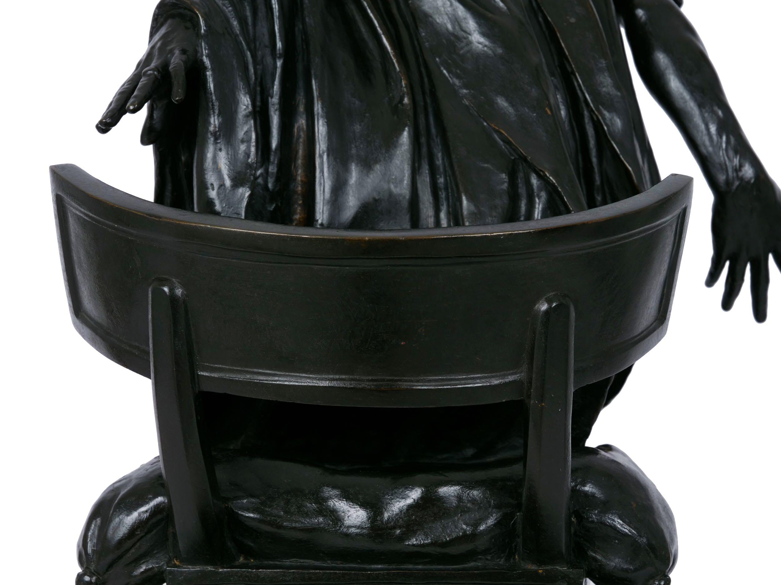 “Cicero’s Accusation of Catilina” Italian Bronze Sculpture by Vincenzo Alfano 14