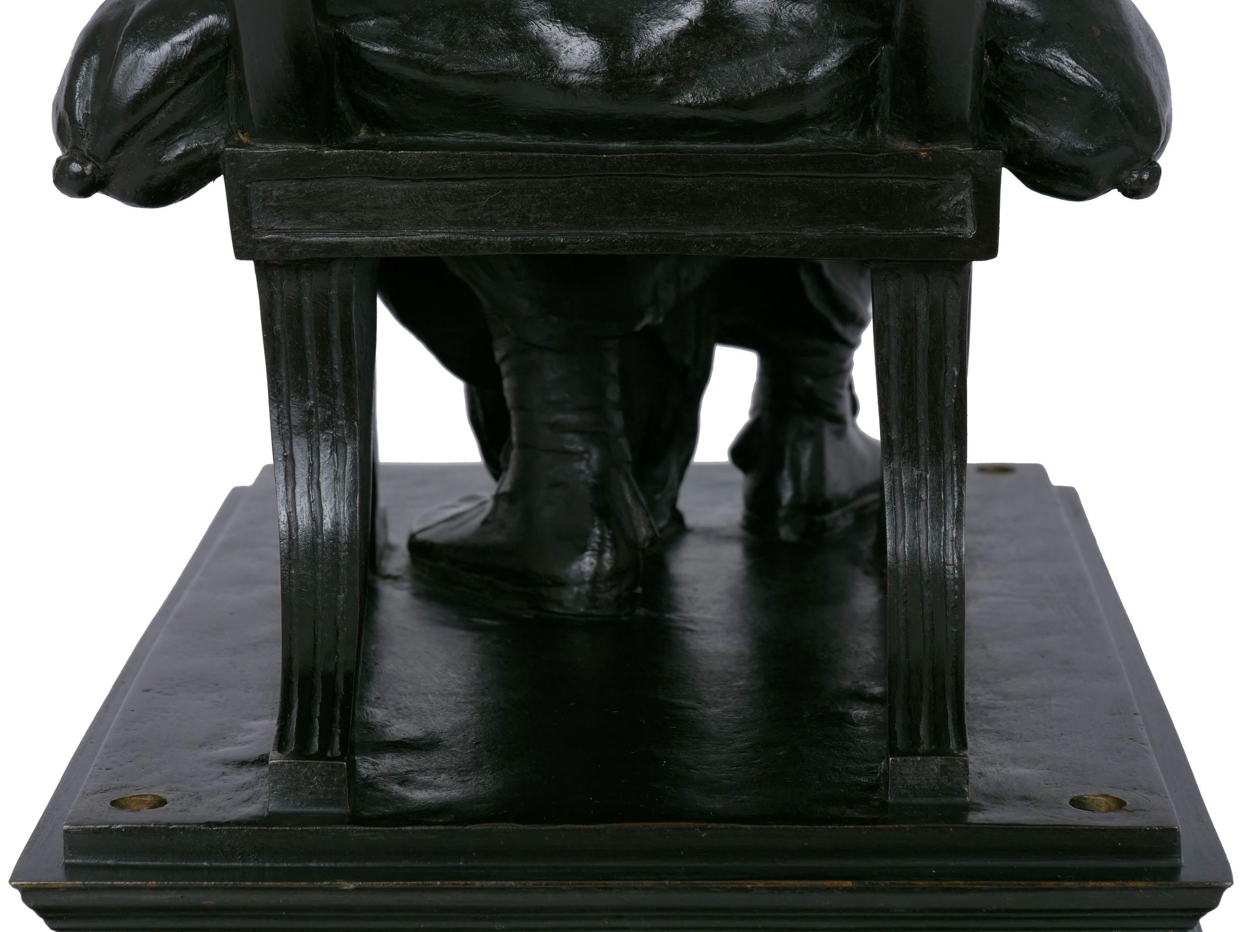“Cicero’s Accusation of Catilina” Italian Bronze Sculpture by Vincenzo Alfano 15