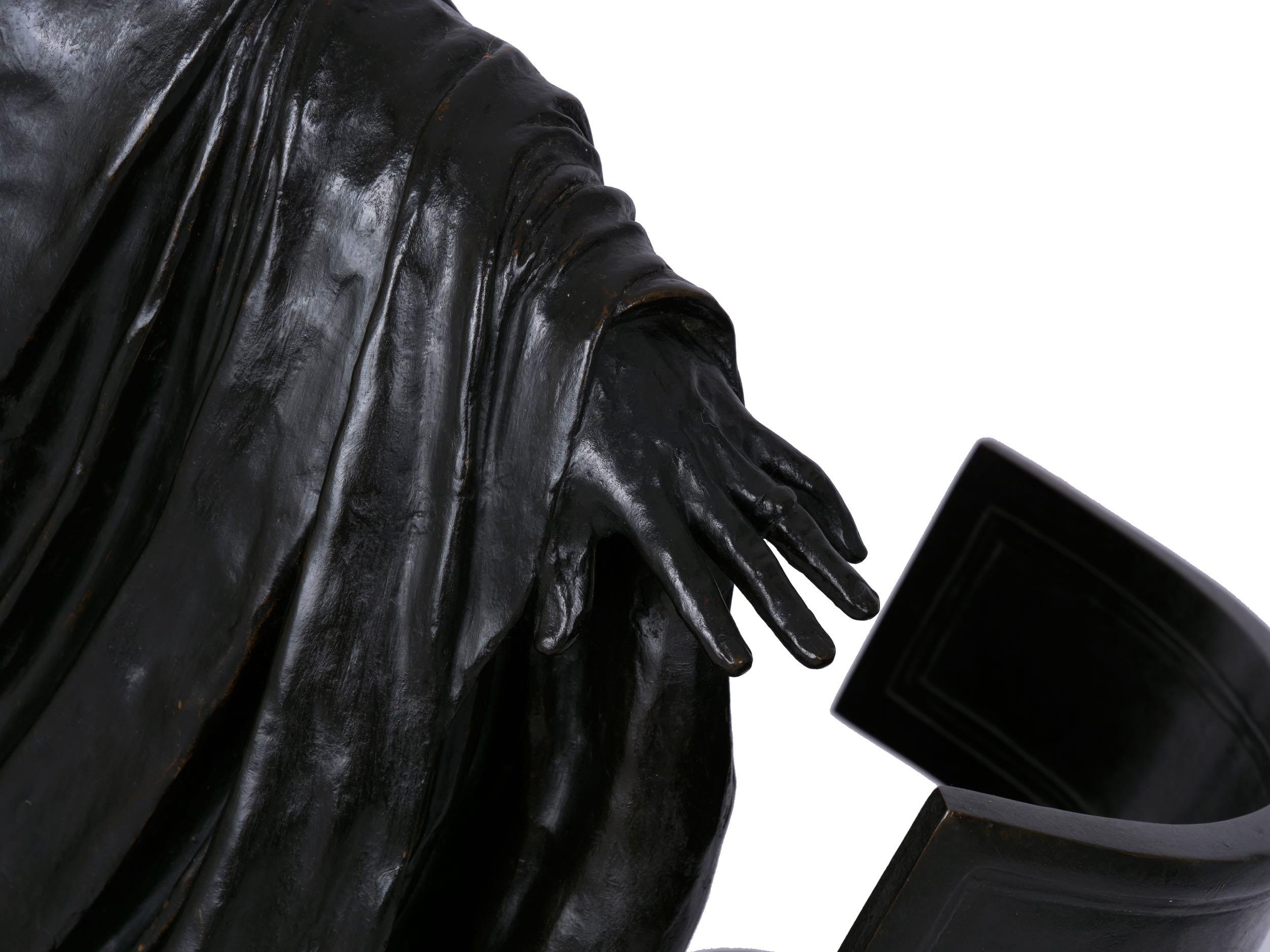“Cicero’s Accusation of Catilina” Italian Bronze Sculpture by Vincenzo Alfano 4