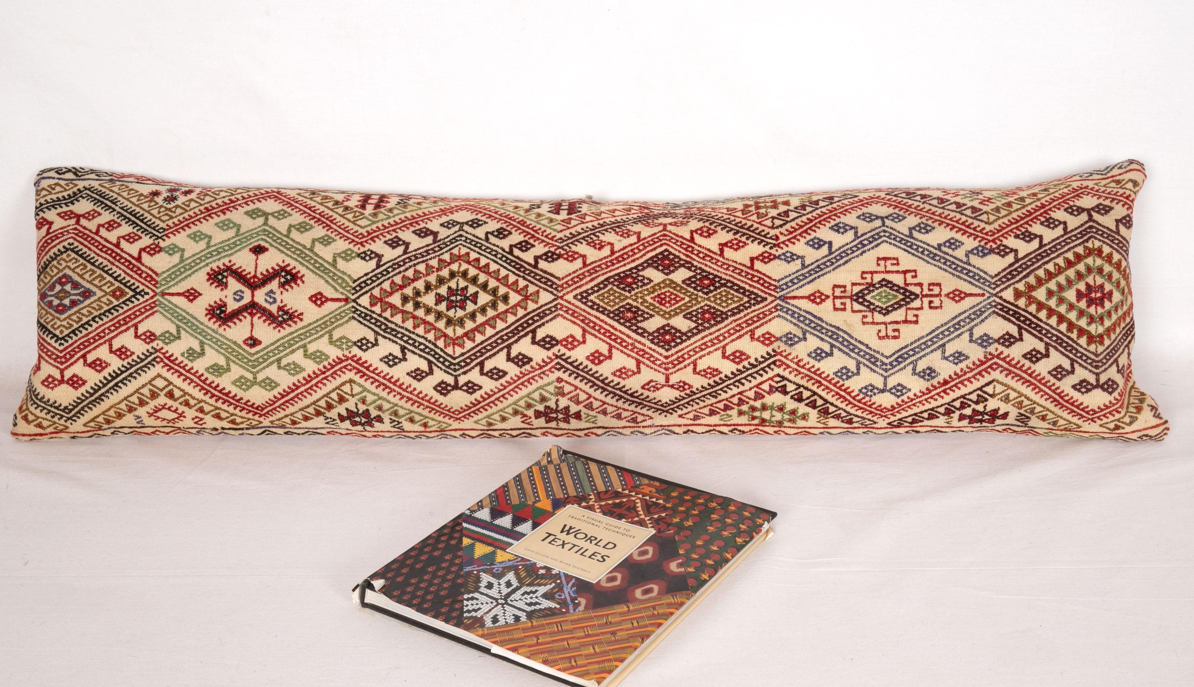 20th Century Cicim Body Pillow Fashioned from an Anatolian Cicim Kilim, 1930s