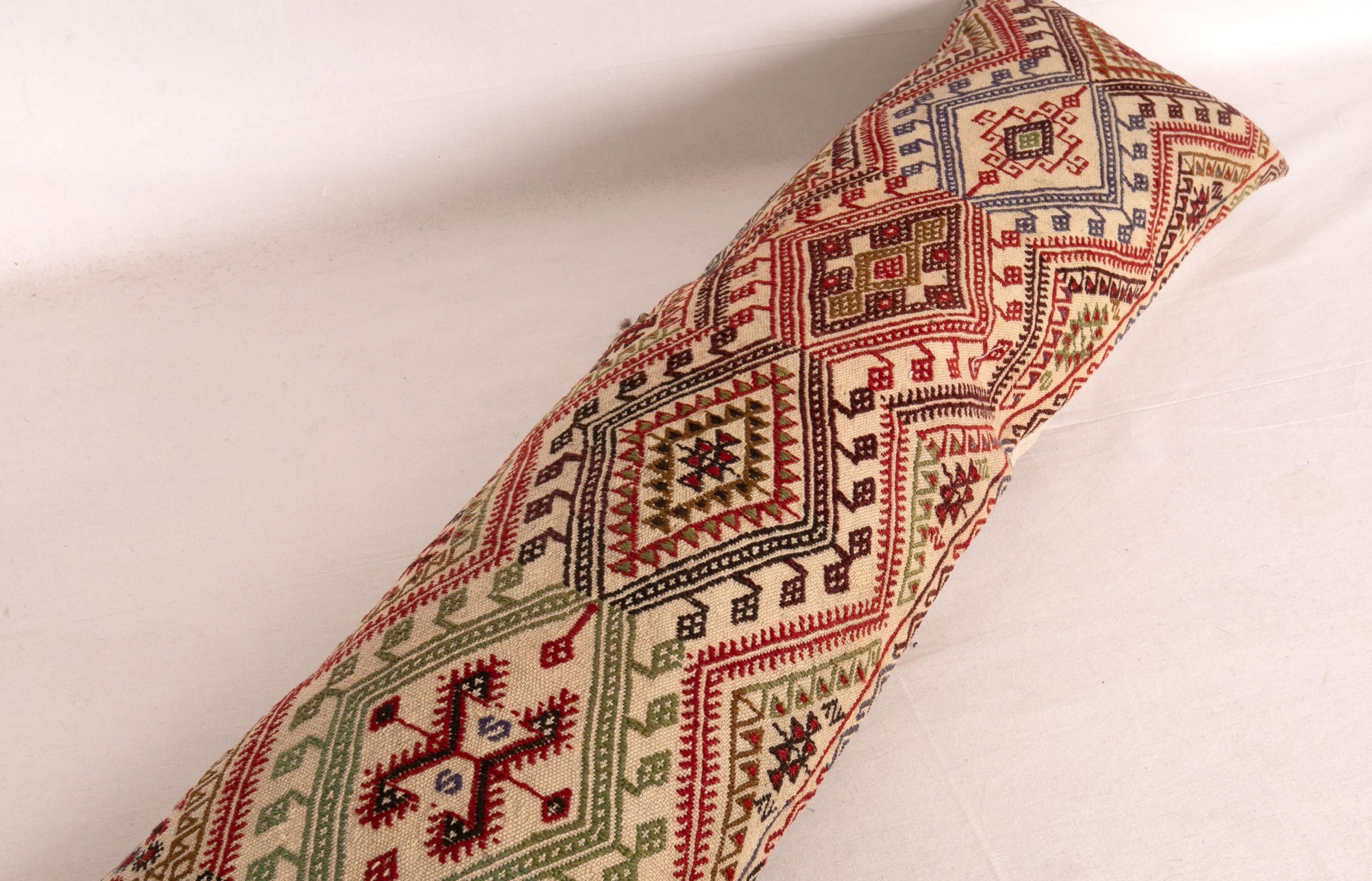 Cicim Body Pillow Fashioned from an Anatolian Cicim Kilim, 1930s 1