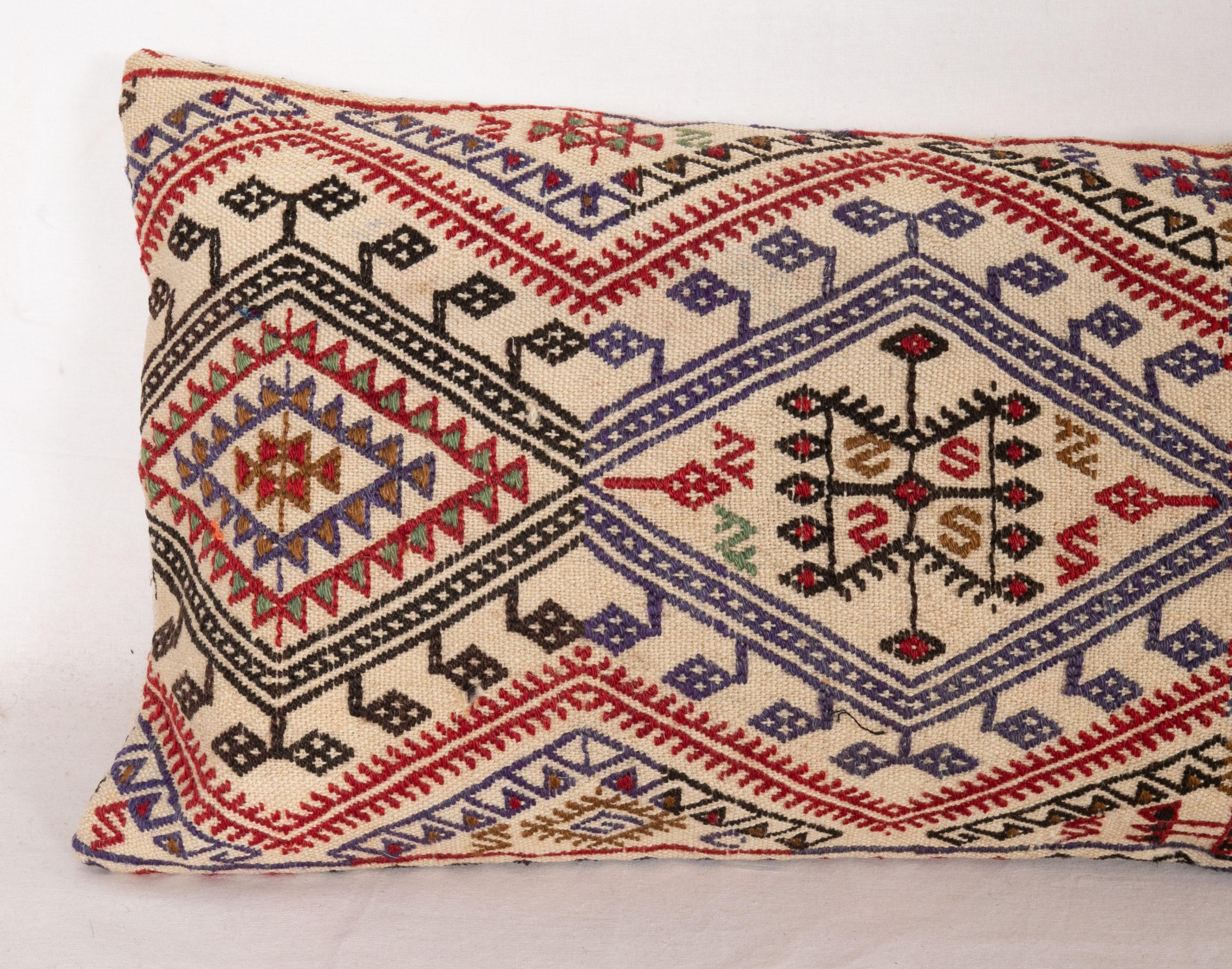 Turkish Cicim Kilim Pillow Fashioned from an Anatolian Cicim Kilim, 1930s