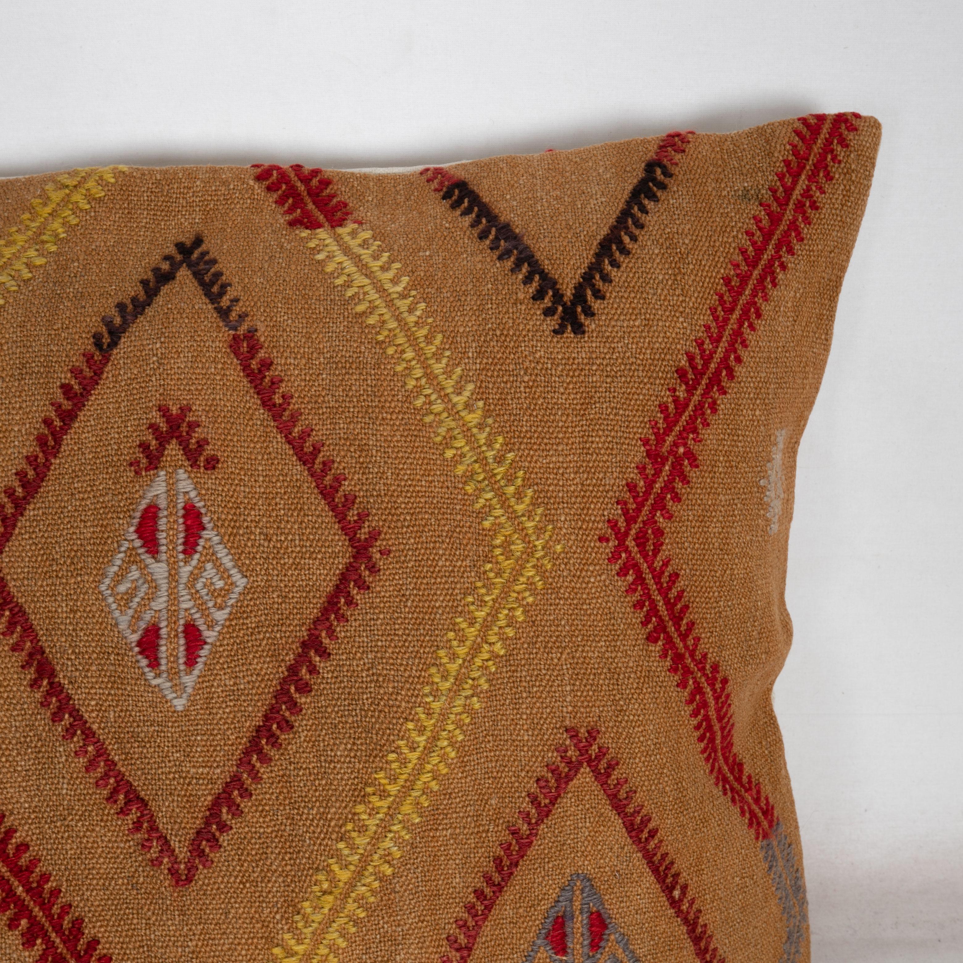 Turkish Cicim Pillow Case Fashioned from an Anatolian Cicim Cover, Early 20th Century