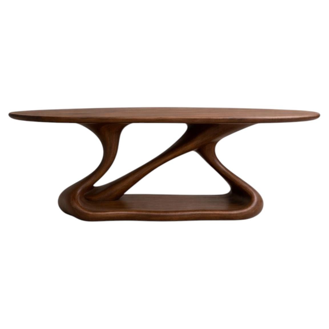 Cicla Unique Dining Table in Solid Oak Wood by Andres Monnier