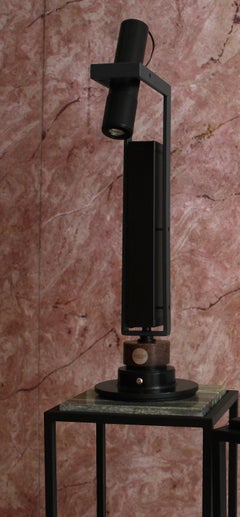 Ciclope Red Granite Table Lamp by Acanthus Studio Roma