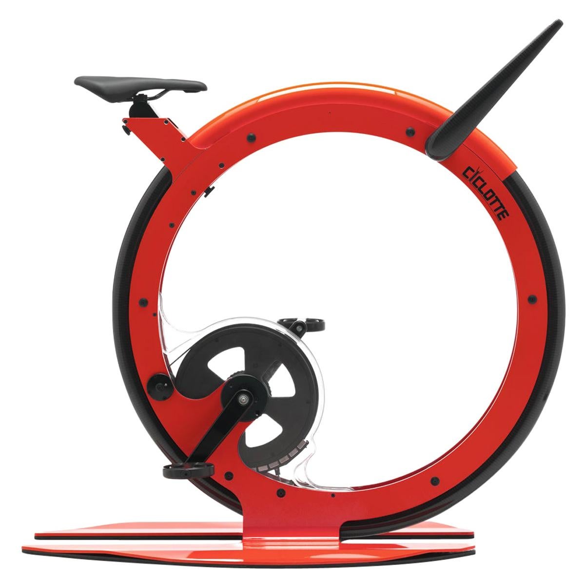 Ciclotte Bike in Red Steel by Luca Schieppati