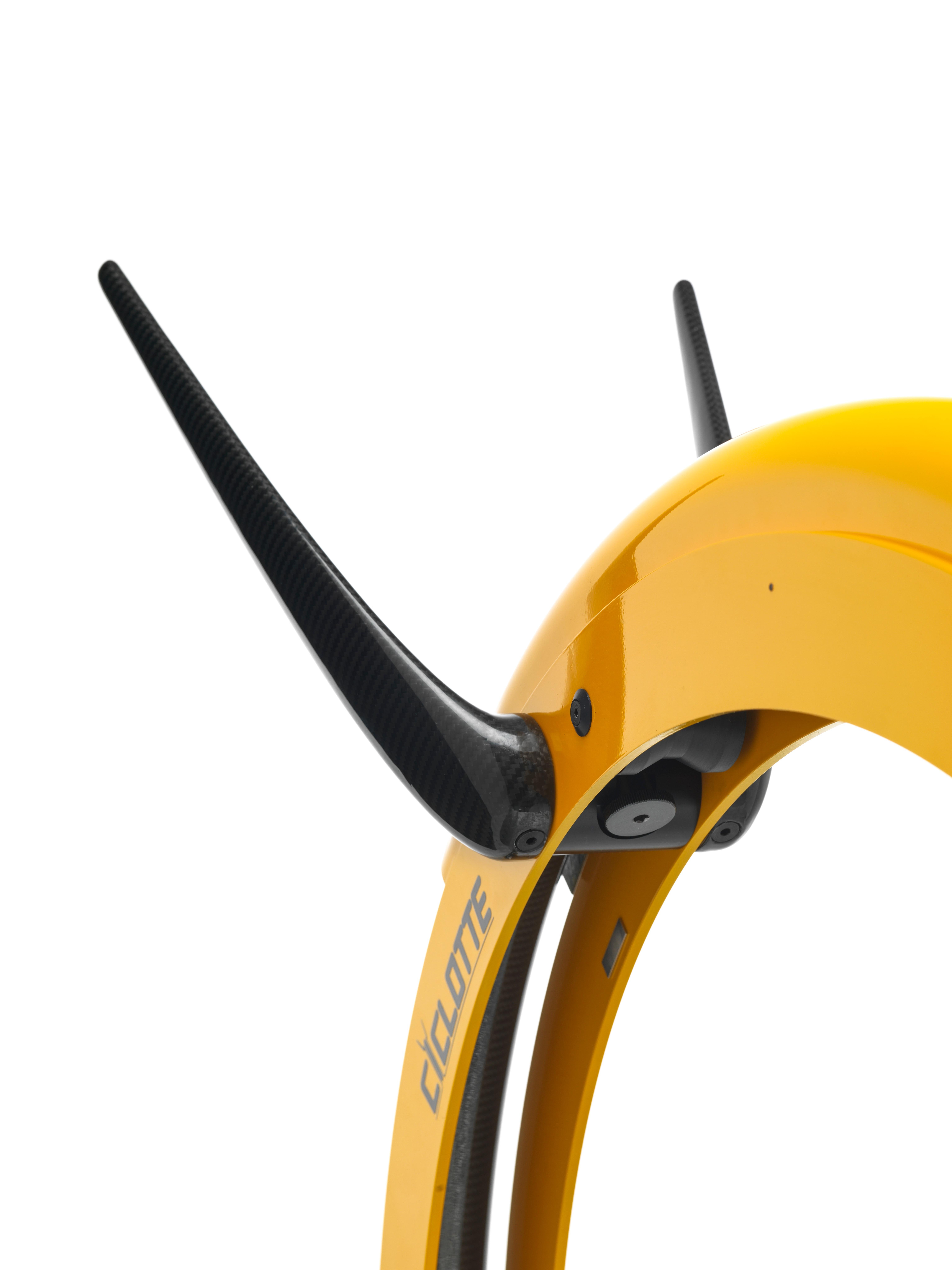 Italian Ciclotte Exercise Bike in Yellow Steel by Luca Schieppati
