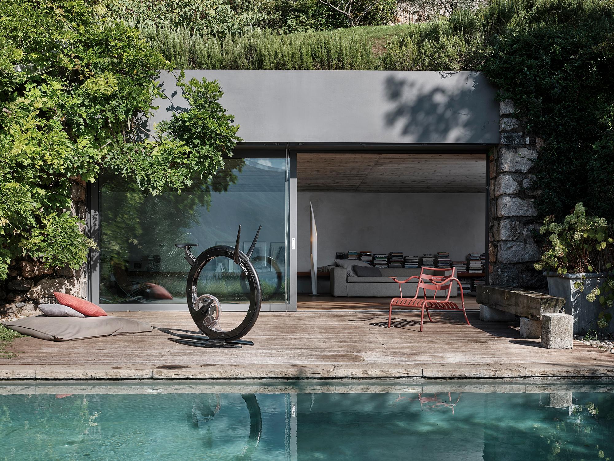 Ciclotte Exercise Bike in Yellow Steel by Luca Schieppati 1