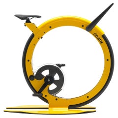 Ciclotte Exercise Bike in Yellow Steel by Luca Schieppati