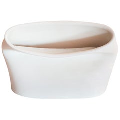 "Cico" Table Lamp, Glossy White Glazed Ceramic