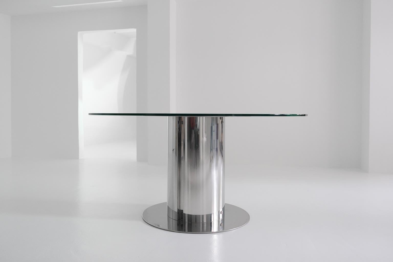 Metal cidonio dining table by antonia astori for cidue, italy, 1960s. For Sale