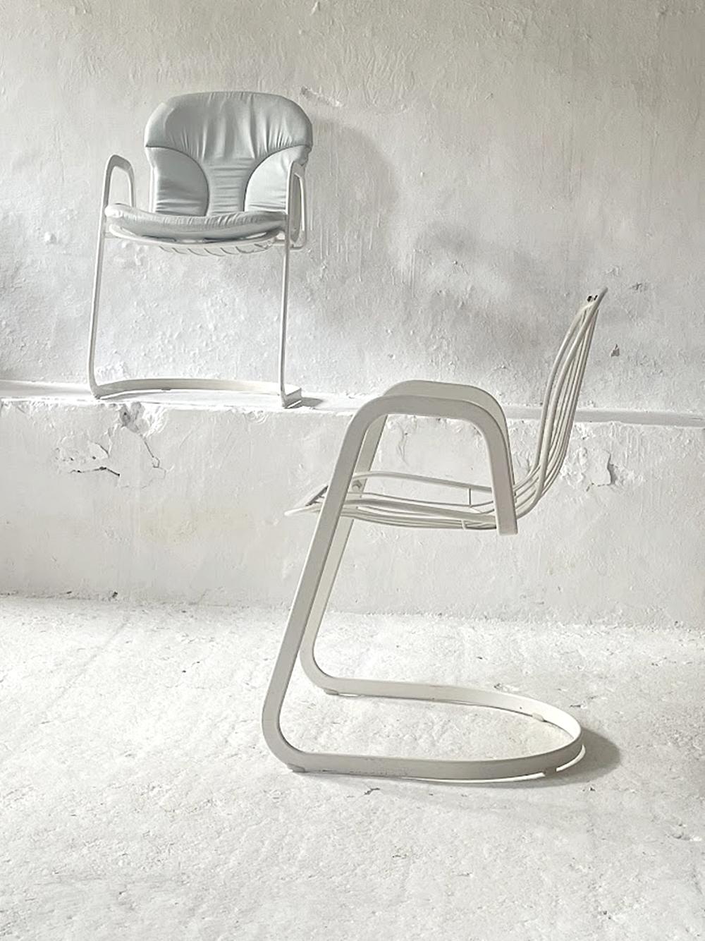 Fauteuil de salle à manger Cidue par Willy Rizzo Italie 1970 en vente 3