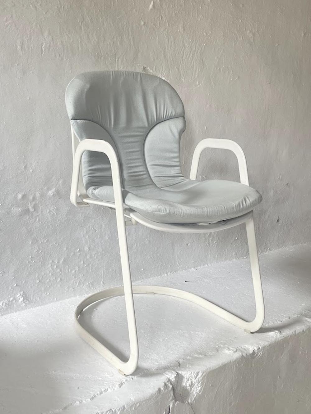 Moderne Fauteuil de salle à manger Cidue par Willy Rizzo Italie 1970 en vente