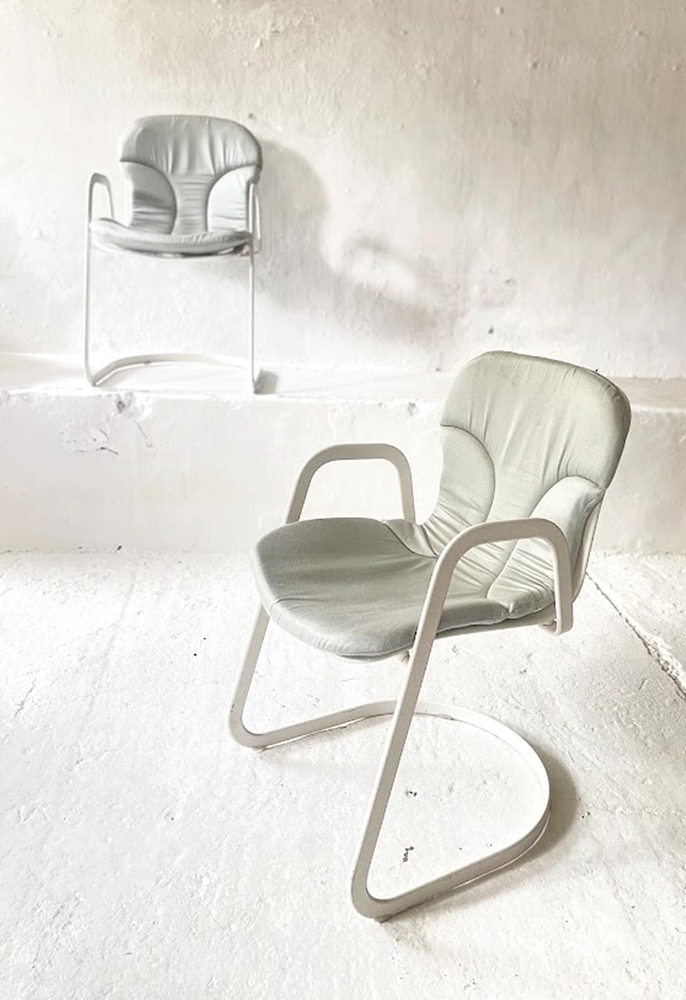 Fin du 20e siècle Fauteuil de salle à manger Cidue par Willy Rizzo Italie 1970 en vente