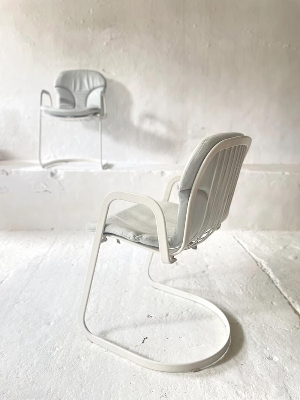Métal Fauteuil de salle à manger Cidue par Willy Rizzo Italie 1970 en vente