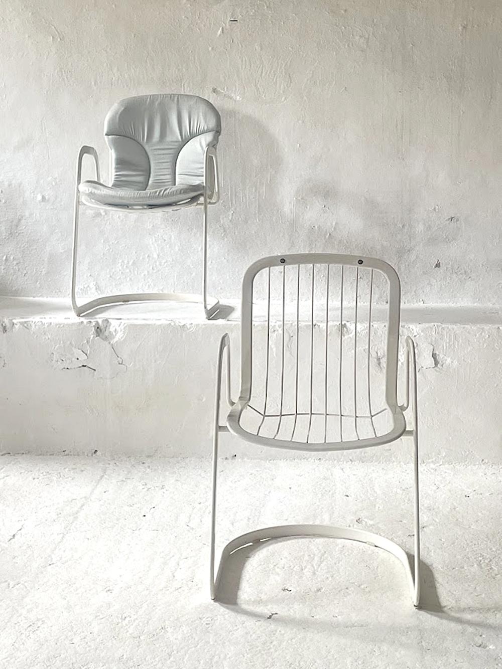 Fauteuil de salle à manger Cidue par Willy Rizzo Italie 1970 en vente 2