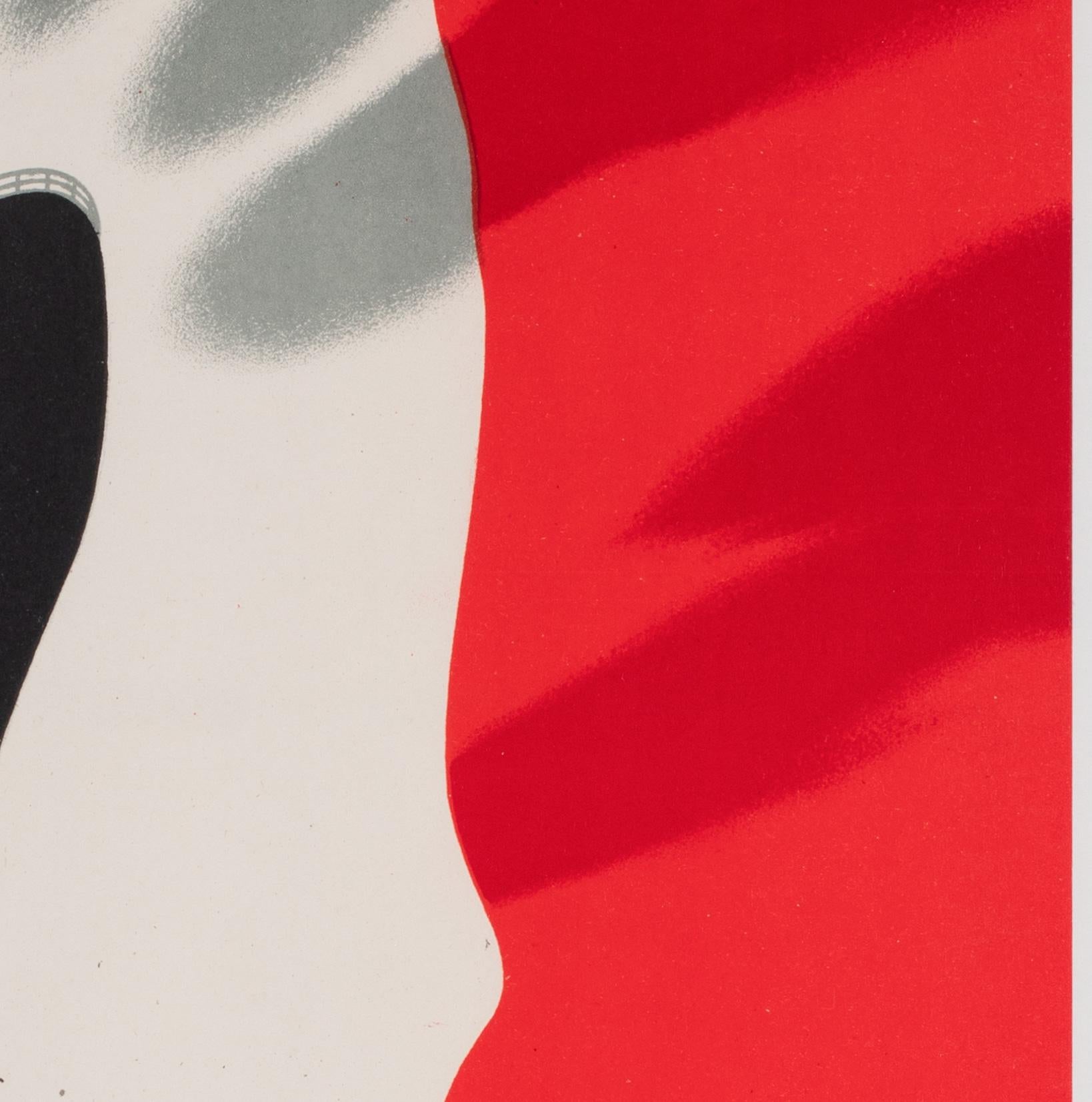 Cie Gle Transatlantique 1950s French Line Travel Poster, Paul Colin For Sale 1