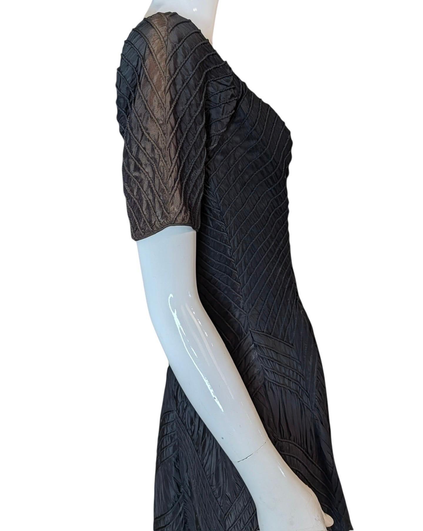 Ciel Chapman 1950s Chevron Corded Cocktail Dress en vente 5