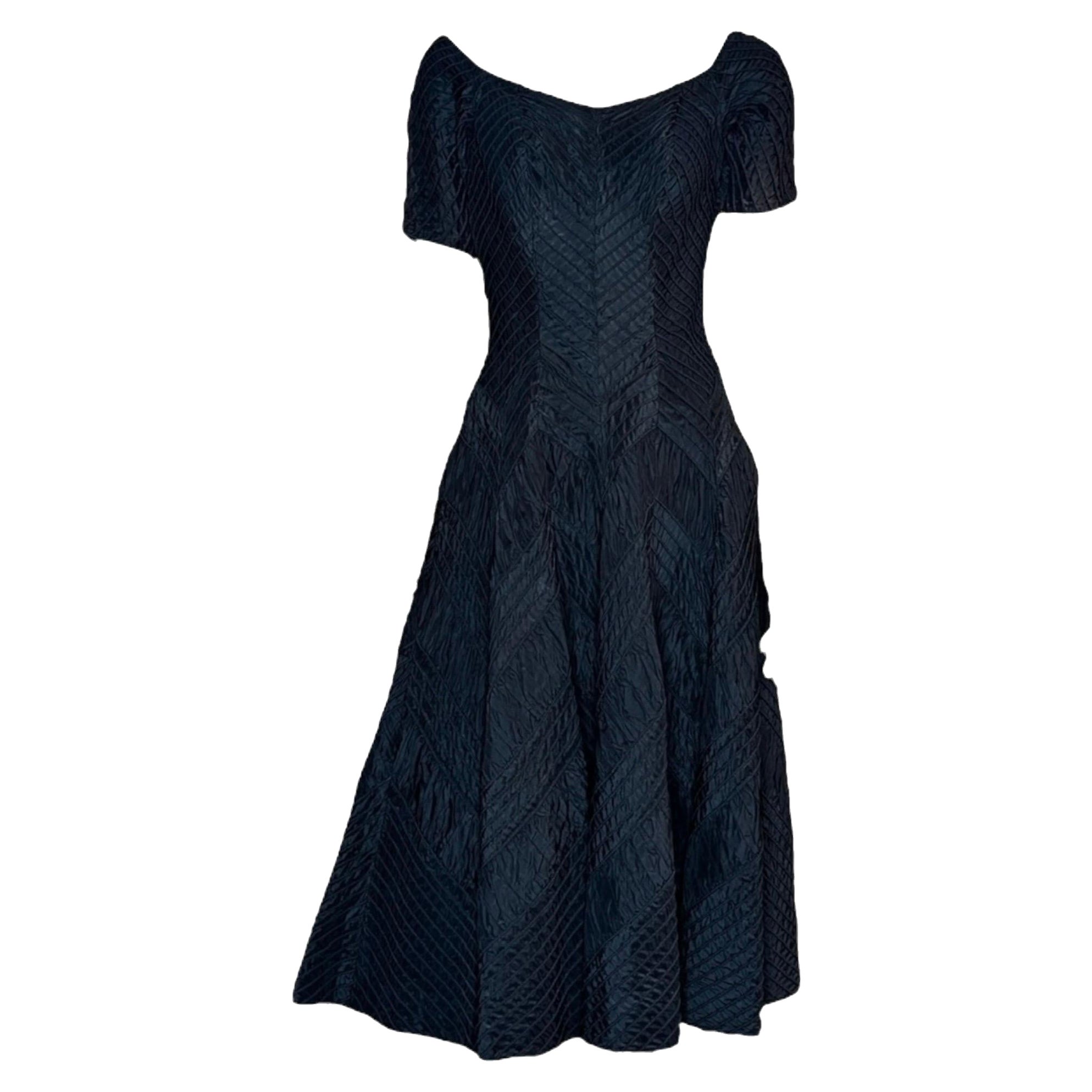 Ciel Chapman 1950er Chevron Corded Cocktailkleid