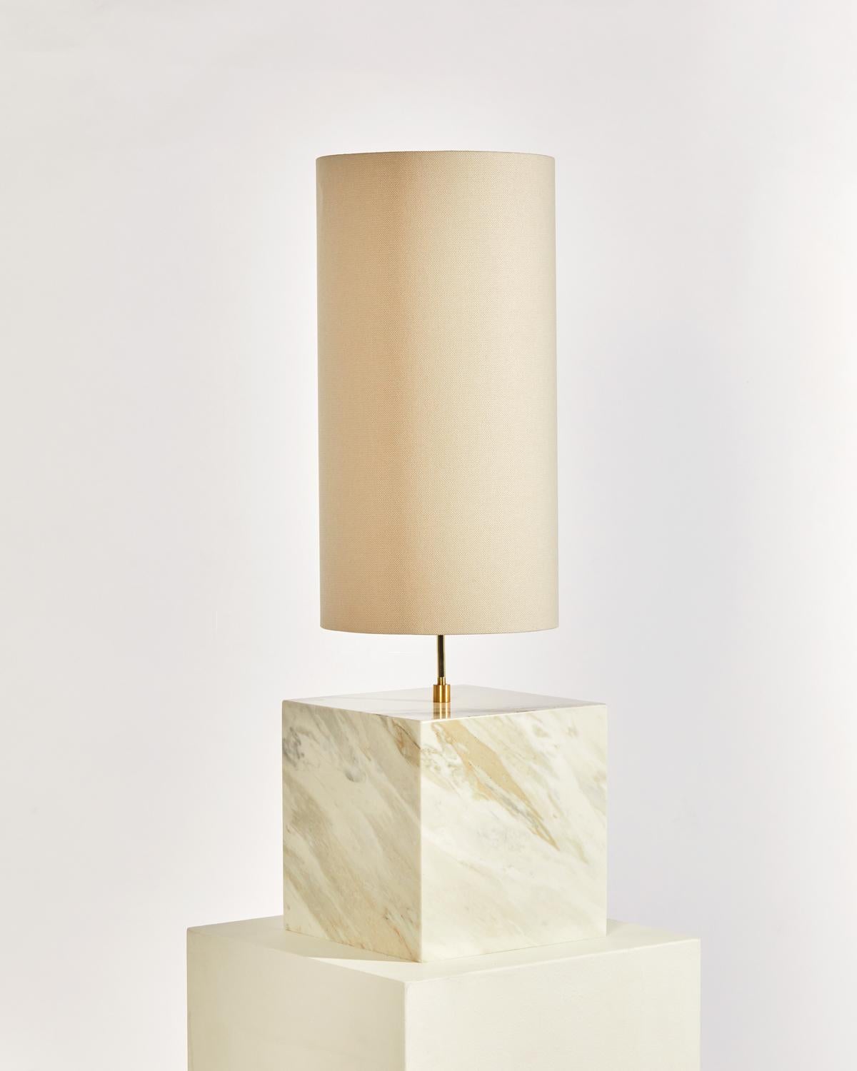 The Coexist Table Lamp is the outcome of a thoughtful design procedure that gives a new lifecycle to exquisite materials in a bold and unique way. The lamp is made entirely of recycled and long-lasting materials - the handcrafted marble base is