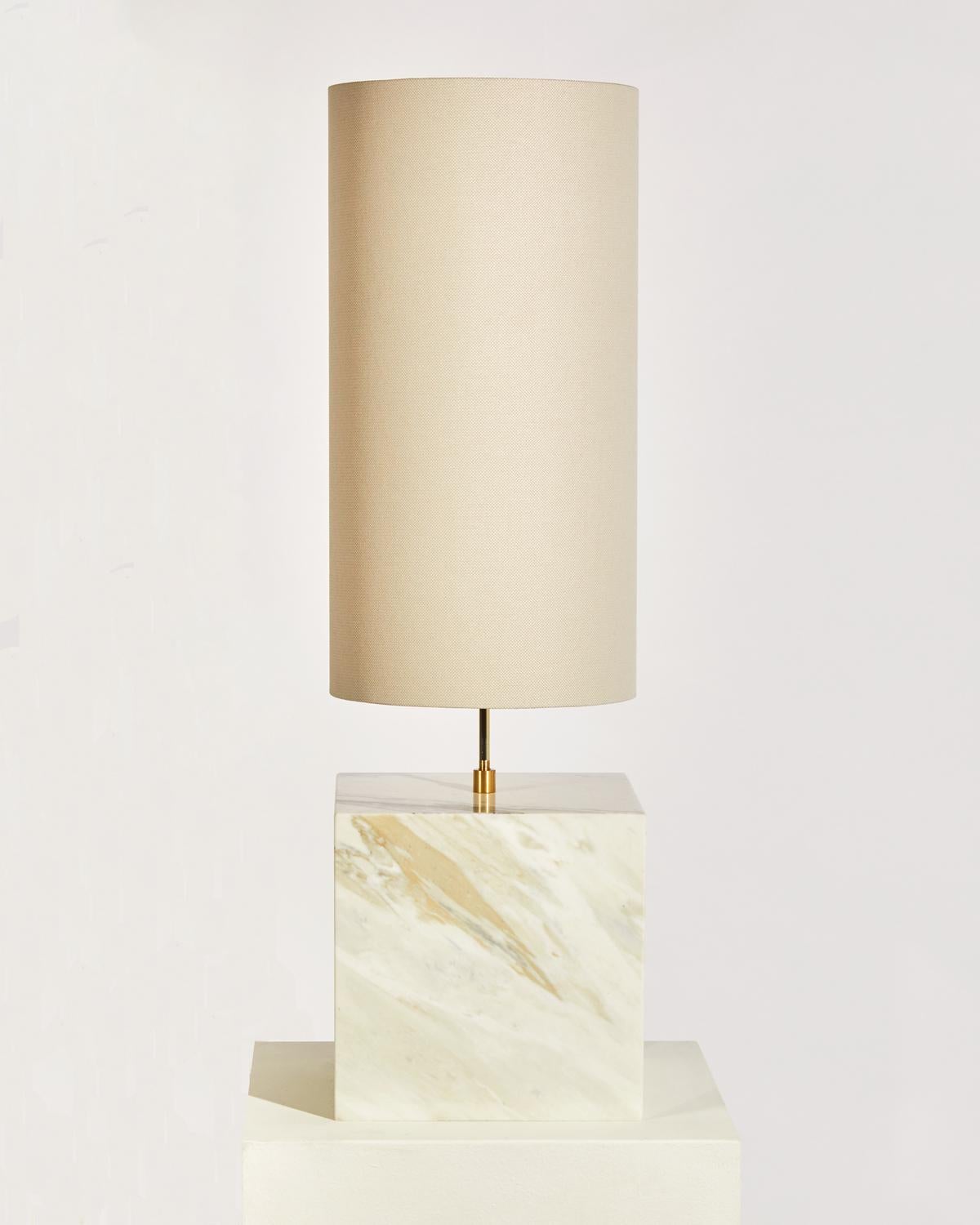 American Cielo Marble & Brass Coexist Table Lamp 'Large' by Slash Objects - Floor Sample For Sale