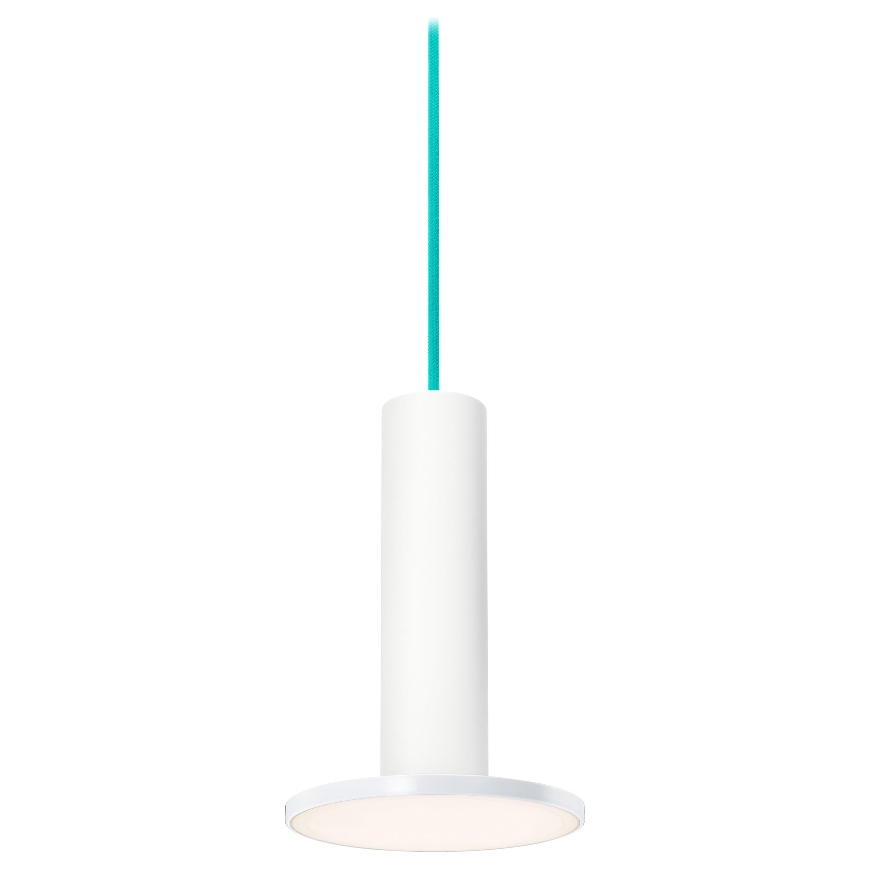 Cielo Pendant Light in White and Turquoise by Pablo Designs For Sale