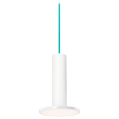 Lampe à suspension Cielo blanche et turquoise par Pablo Designs