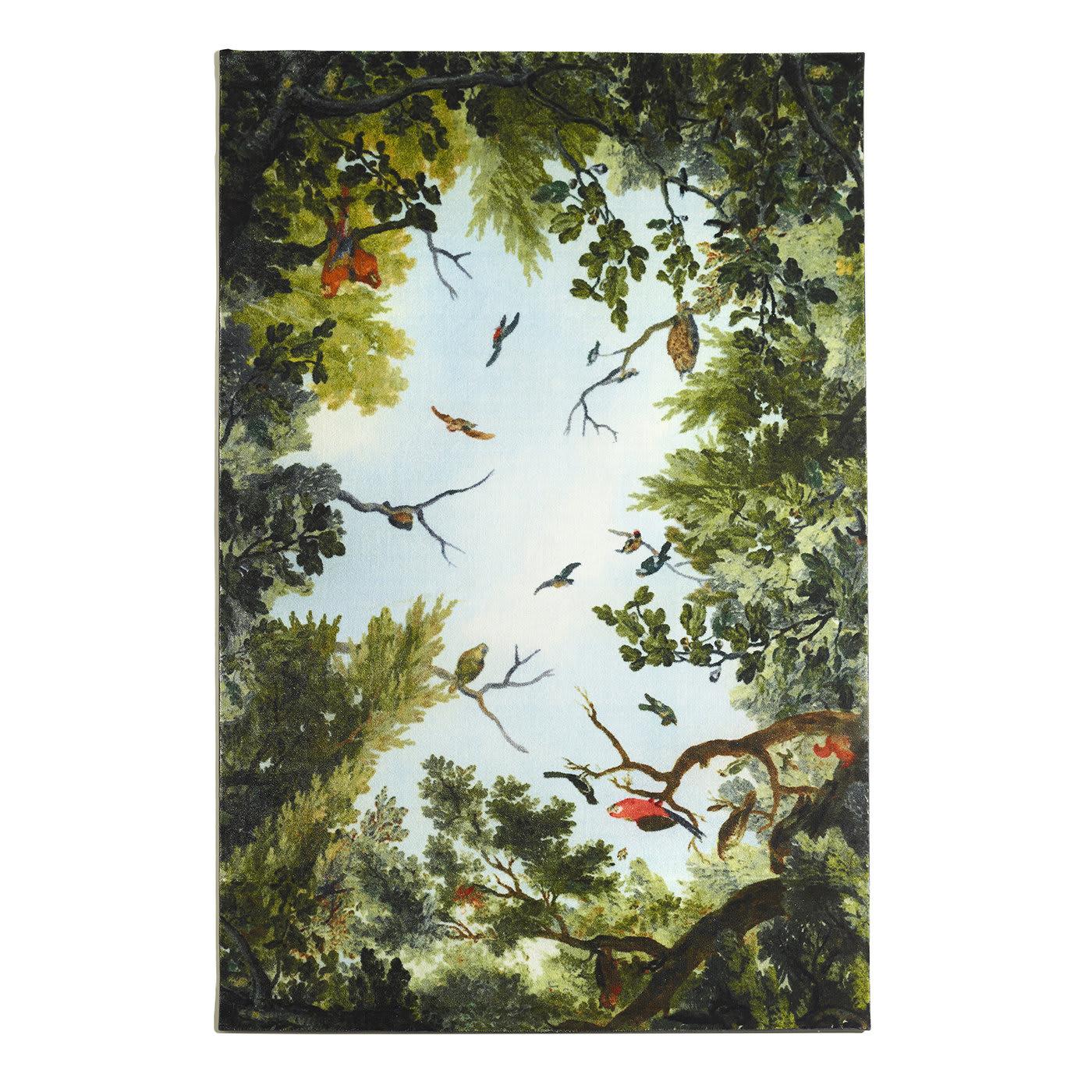 As a reinterpretation of the frescoes of the seventeenth century, this rug showcases beautiful imagery directly taken from the flora and fauna around us. As you step on to this rug you'll be reminded of where the world is coming from. The intricate