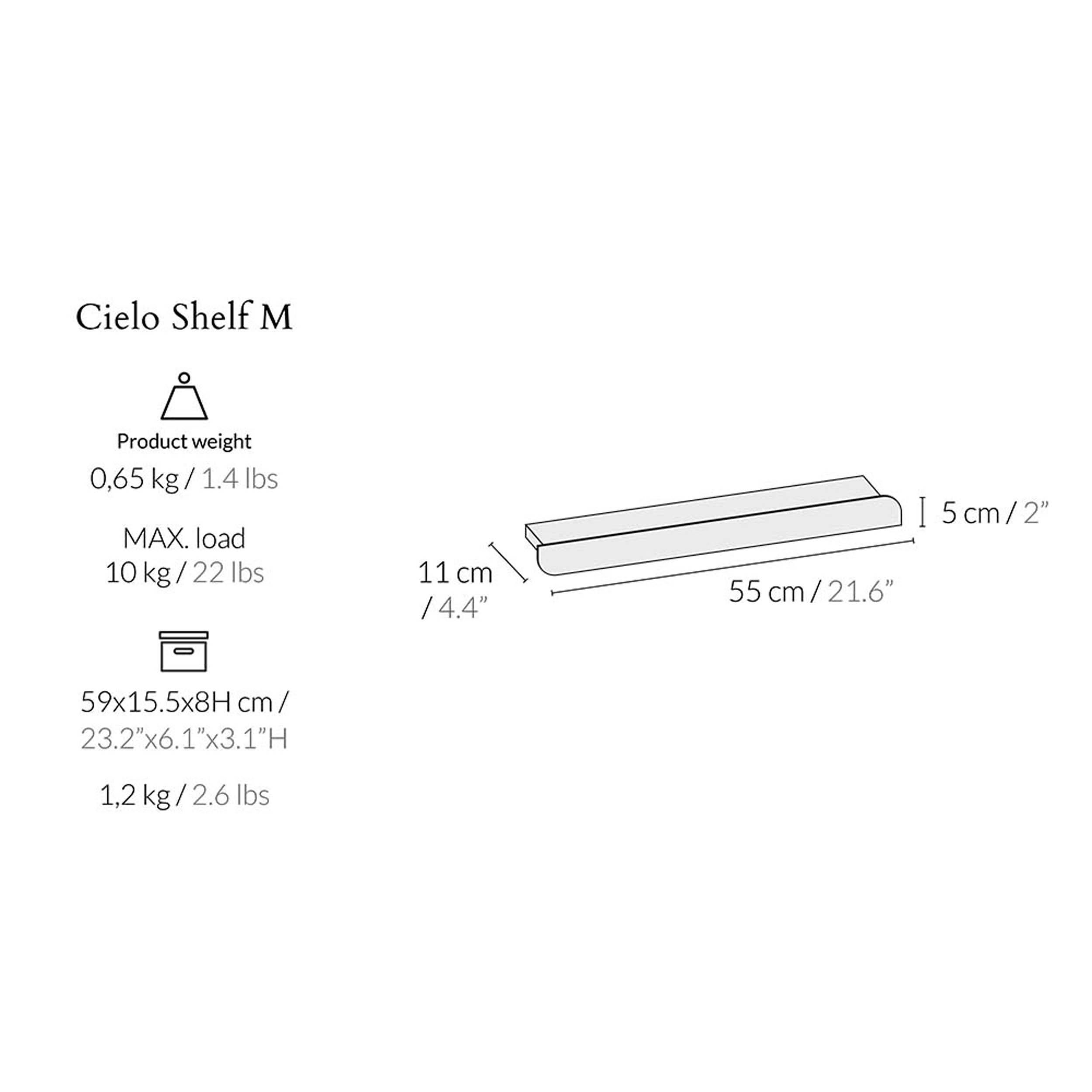 Cielo Wall Shelf, Medium White For Sale 3