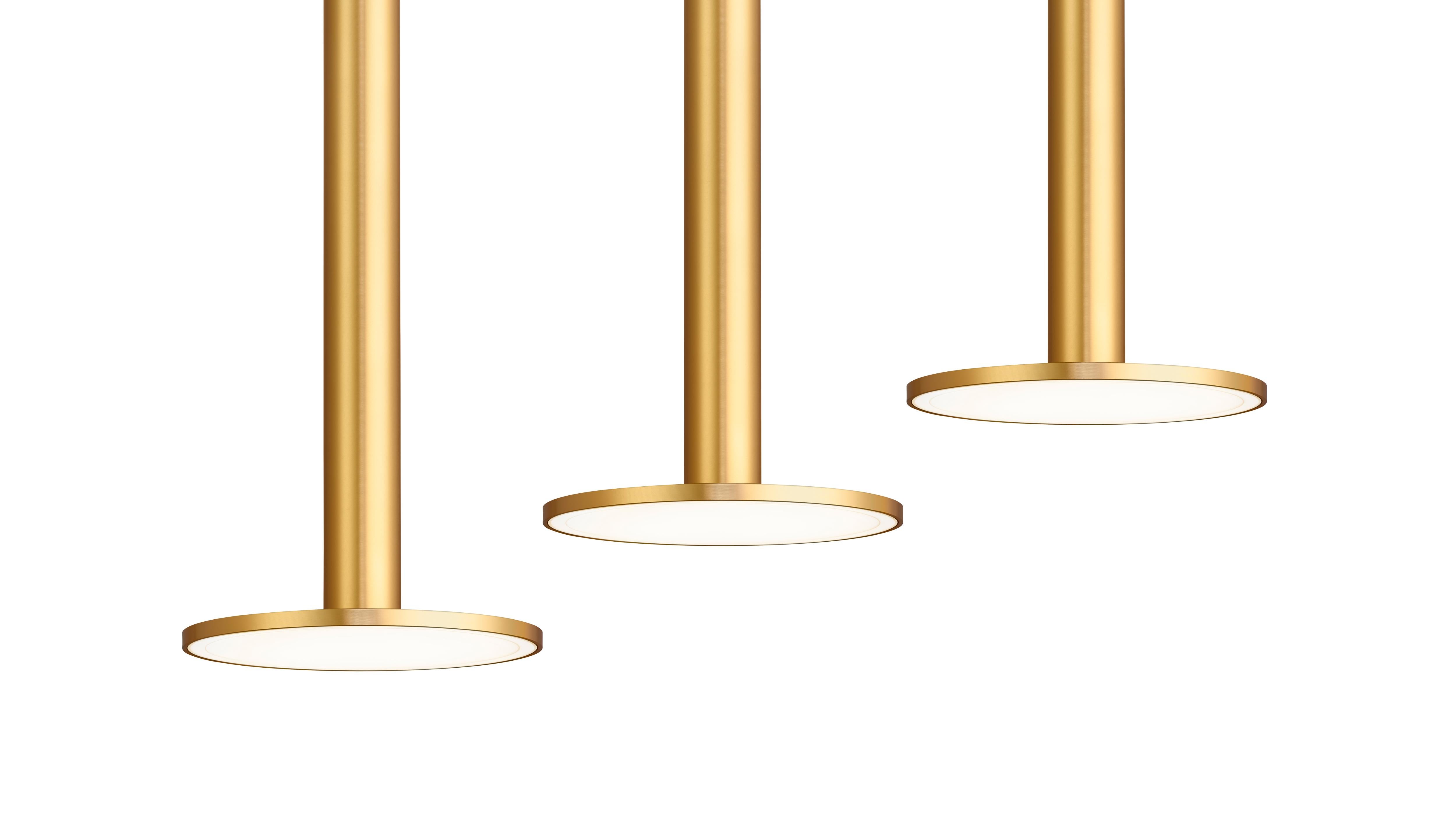 Modern Cielo XL Pendant Light in Brass by Pablo Designs For Sale